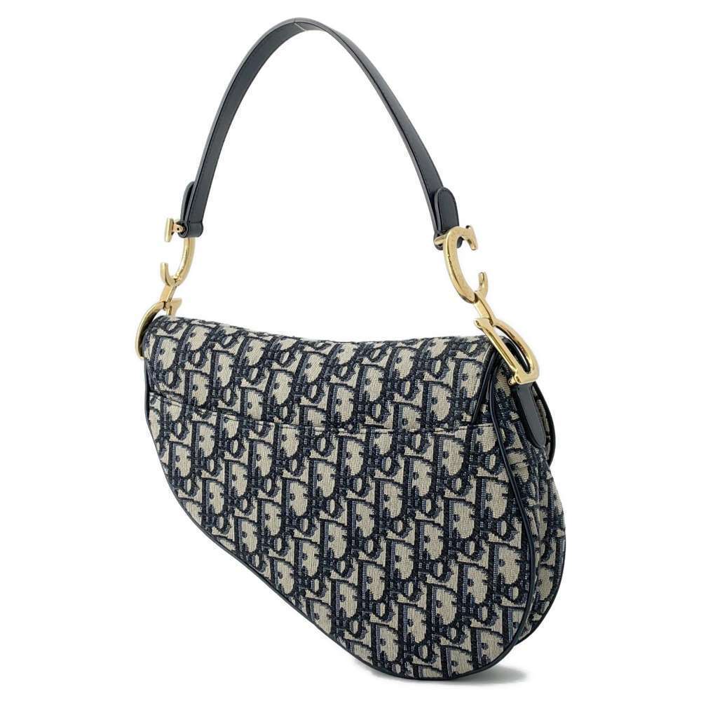 Christian Dior Shoulder Bag Saddle Canvas Oblique Trotter - Picture 2 of 11